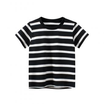 Children Clothing Toddler t-Shirts 100% Cotton Wholesale Short Sleeve Boys T shirts Kids Striped Crew Neck T-shirts