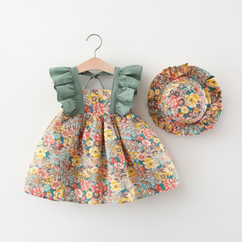 high quality fly wing girls dresses summer dress for baby girl kids girls dresses